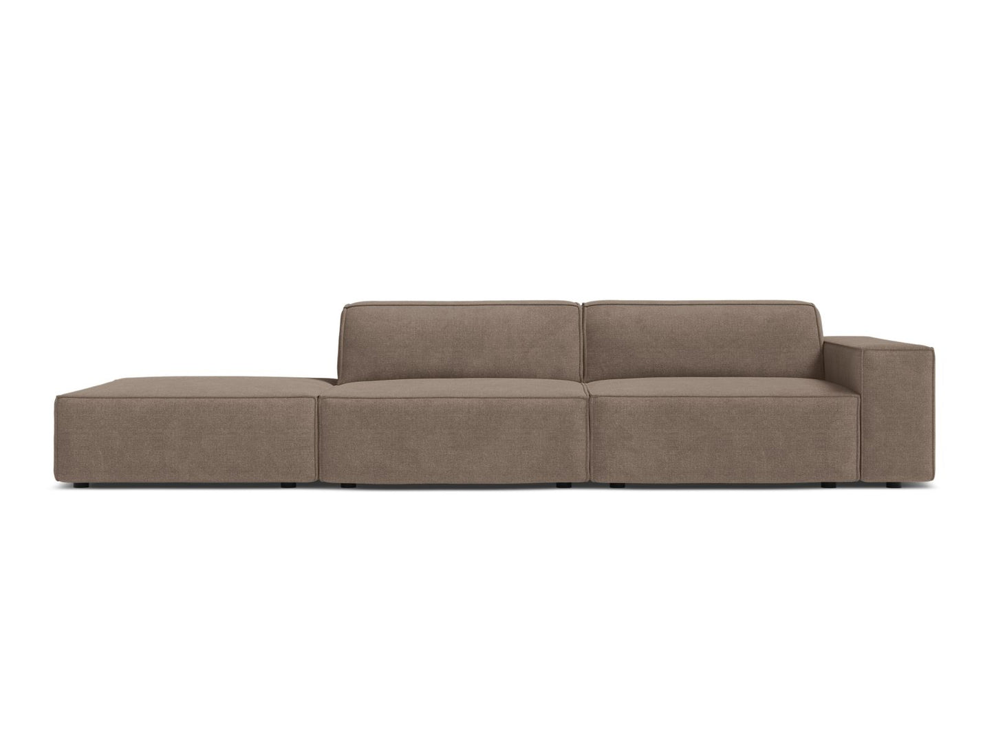 Jodie Modular Sofa, 3 Seats, 262x99 cm — Cappuccino / Left