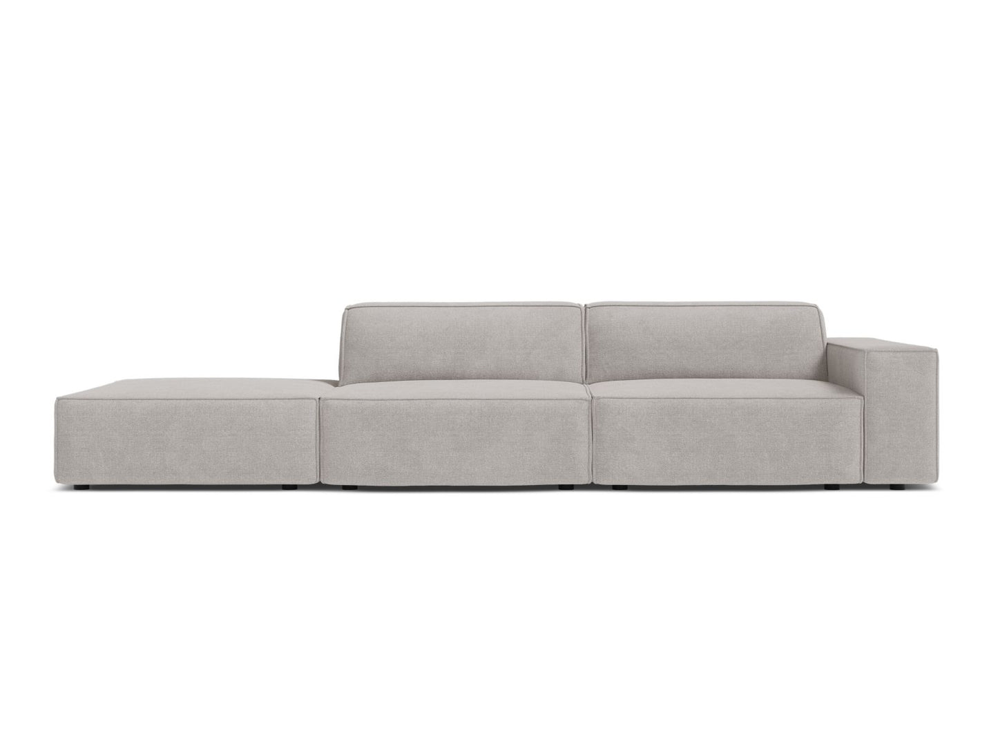 Jodie Modular Sofa, 3 Seats, 262x99 cm — Light Grey / Left