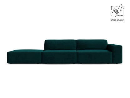 Jodie Modular Sofa, 3 Seats, 262x99 cm — Deep Petrol / Left
