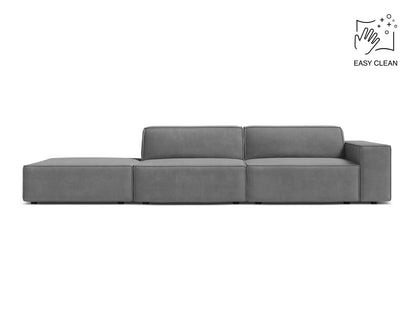 Jodie Modular Sofa, 3 Seats, 262x99 cm — Light Grey / Left