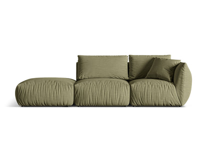 Chris Modular Sofa, 3 Seats, 315x100 cm — Light Green / Left
