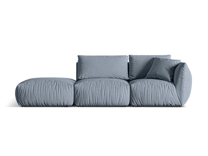 Chris Modular Sofa, 3 Seats, 315x100 cm — Muted Blue / Left