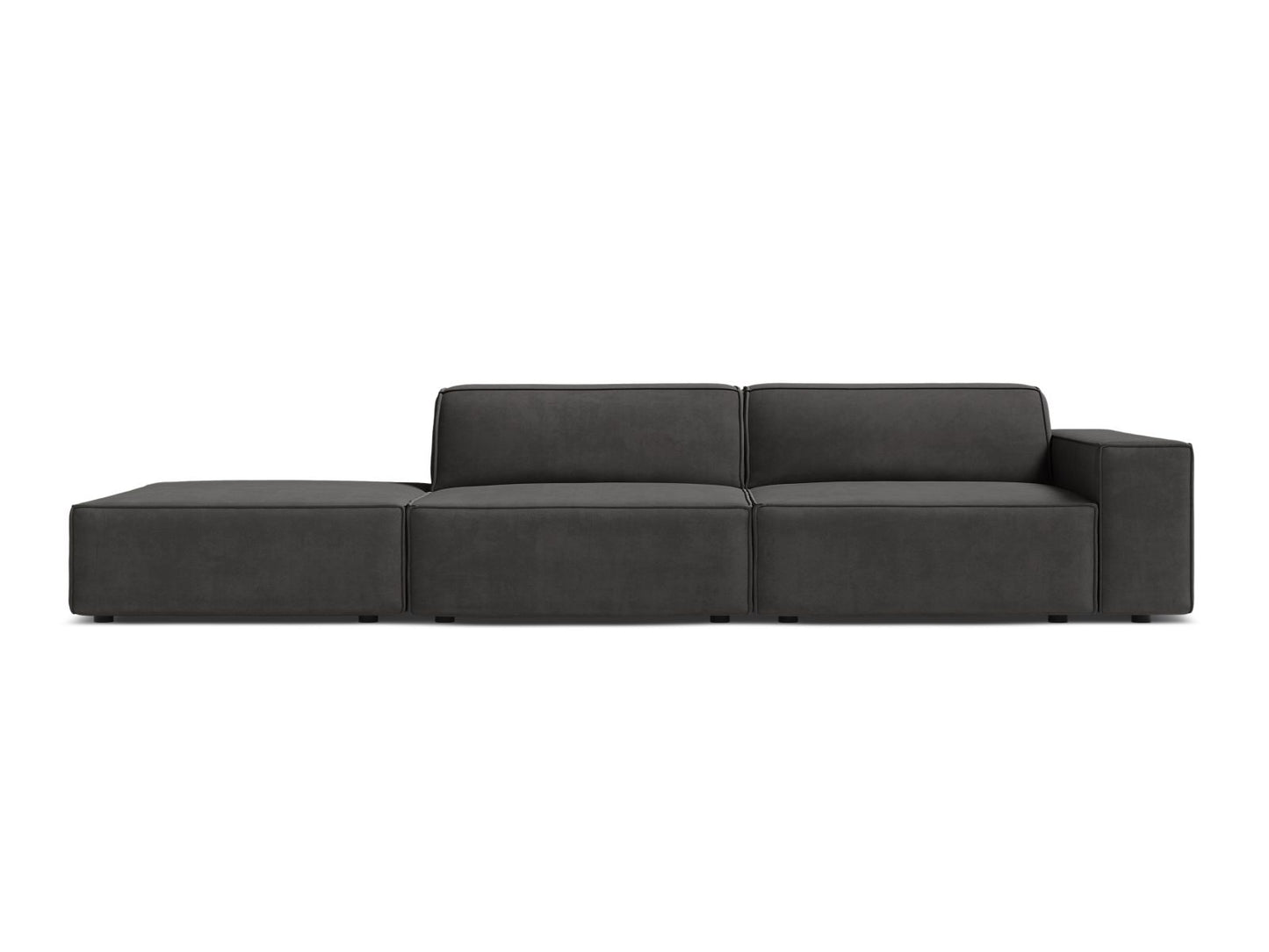 Jodie Modular Sofa, 3 Seats, 262x99 cm — Grey / Left