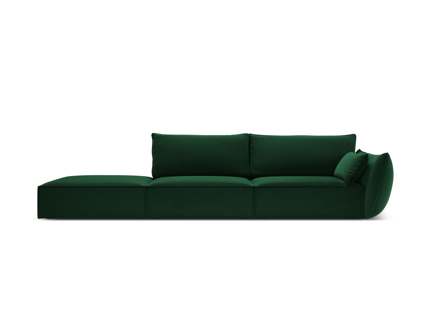 Kaelle Sofa, 4 Seats, 264x110 cm — Bottle Green / Left