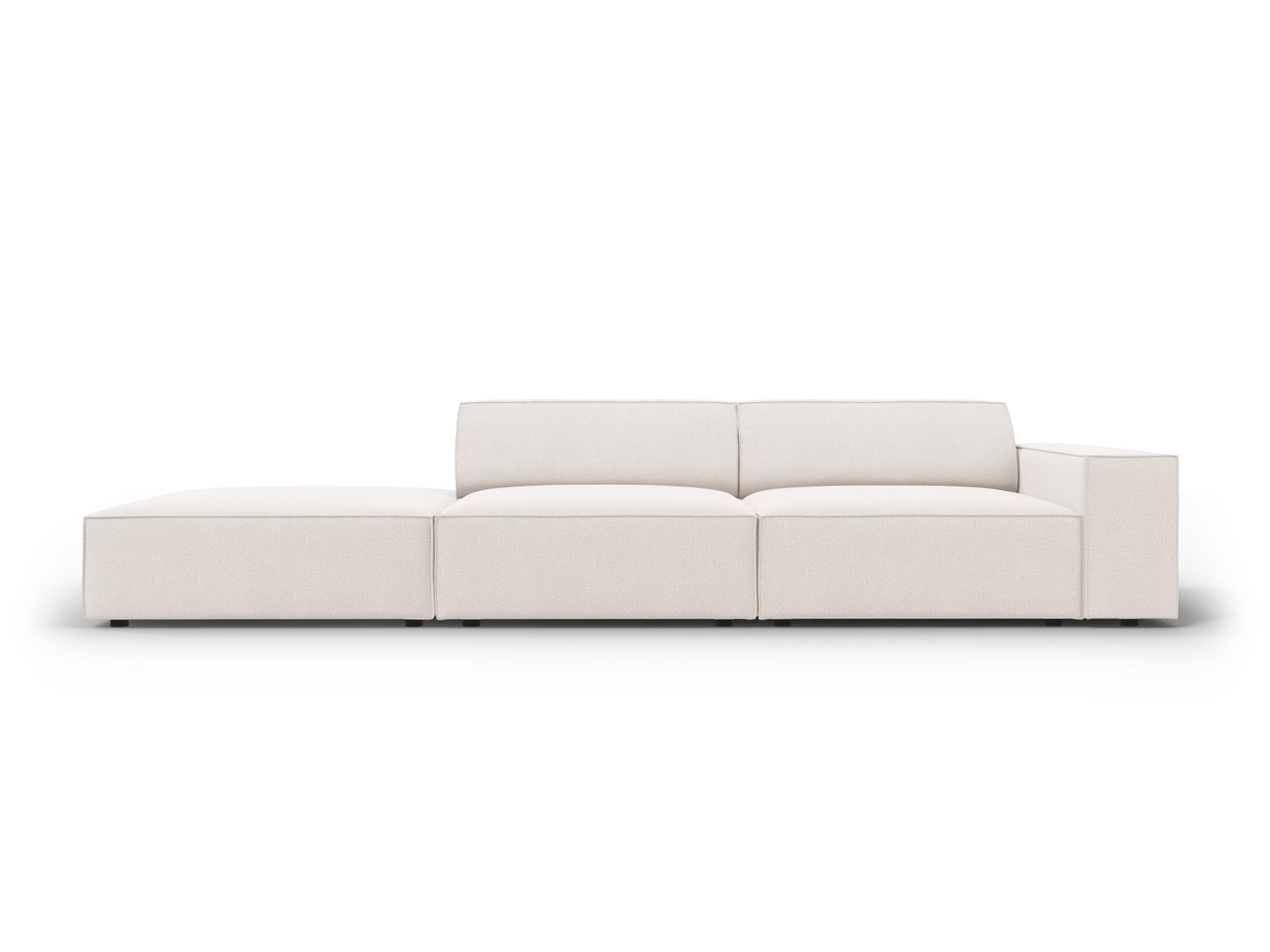 Jodie Modular Open Sofa, 3 Seats, 262x99 cm — Light Beige / Left