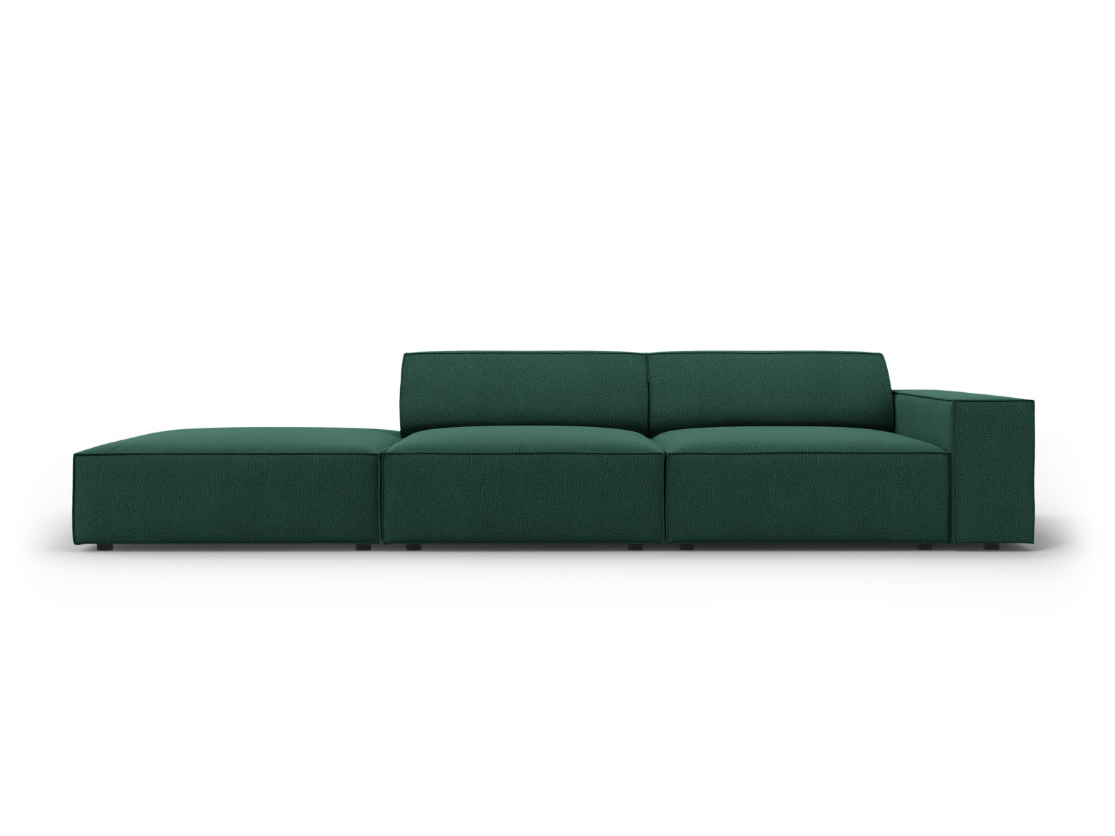 Jodie Modular Open Sofa, 3 Seats, 262x99 cm — Green / Left