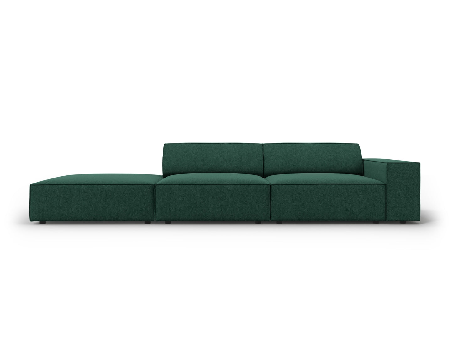 Jodie Modular Open Sofa, 3 Seats, 262x99 cm — Green / Left