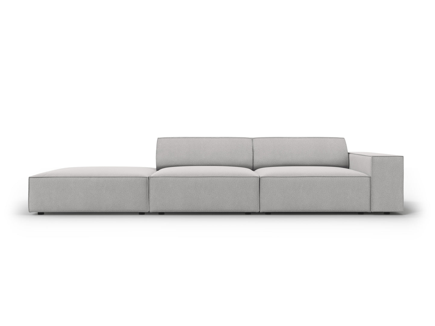 Jodie Modular Open Sofa, 3 Seats, 262x99 cm — Light Grey / Left