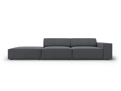 Jodie Modular Open Sofa, 3 Seats, 262x99 cm — Dark Grey / Left