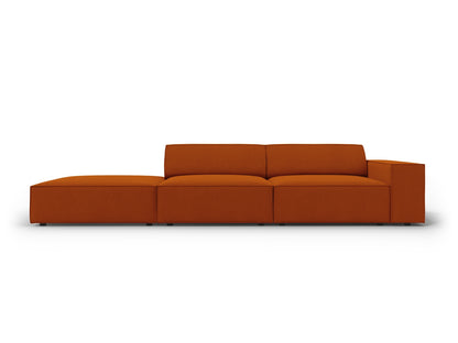 Jodie Modular Open Sofa, 3 Seats, 262x99 cm — Terracotta / Left