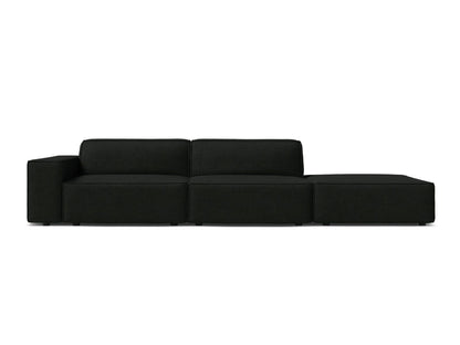 Jodie Modular Open Sofa, 3 Seats, 262x99 cm — Black / Right