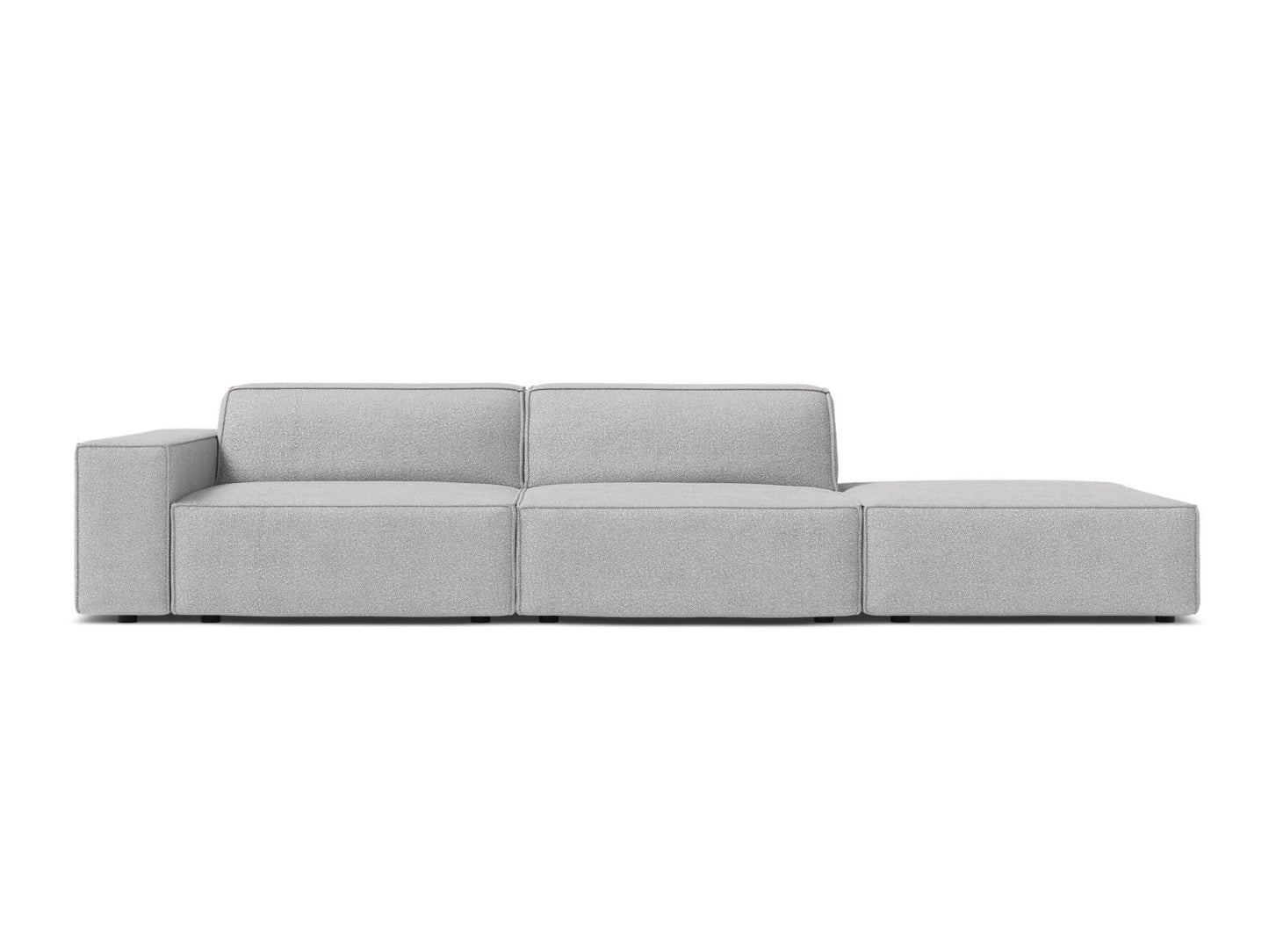 Jodie Modular Open Sofa, 3 Seats, 262x99 cm — Light Grey / Right