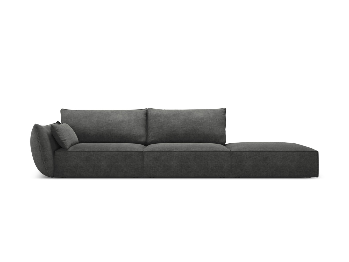 Kaelle Sofa, 4 Seats, 264x110 cm — Dark Grey / Right