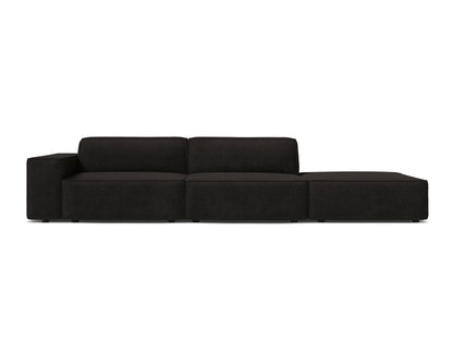 Jodie Modular Sofa, 3 Seats, 262x99 cm — Black / Right