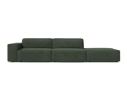 Jodie Modular Sofa, 3 Seats, 262x99 cm — Moss Green / Right