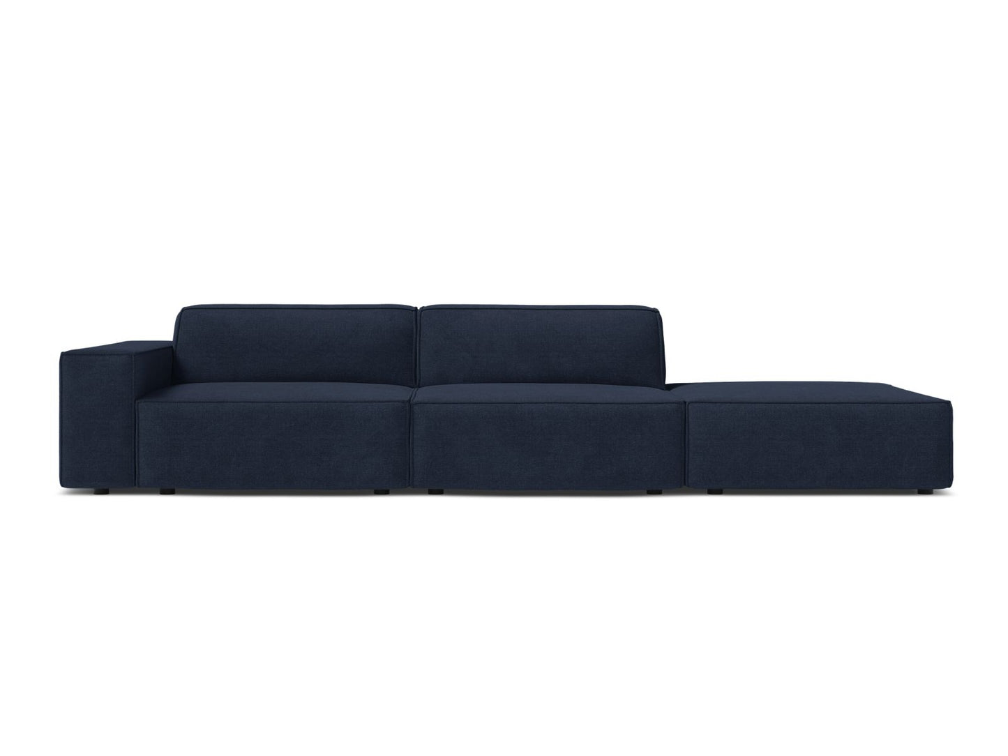 Jodie Modular Sofa, 3 Seats, 262x99 cm — Navy Blue / Right