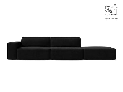 Jodie Modular Sofa, 3 Seats, 262x99 cm — Black / Right
