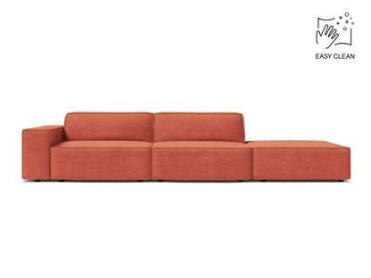 Jodie Modular Sofa, 3 Seats, 262x99 cm — Coral / Right
