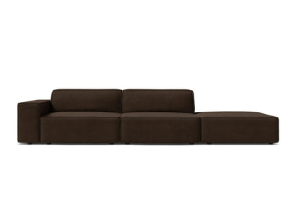 Jodie Modular Sofa, 3 Seats, 262x99 cm — Dark Brown / Right