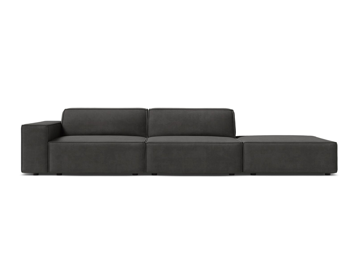 Jodie Modular Sofa, 3 Seats, 262x99 cm — Grey / Right