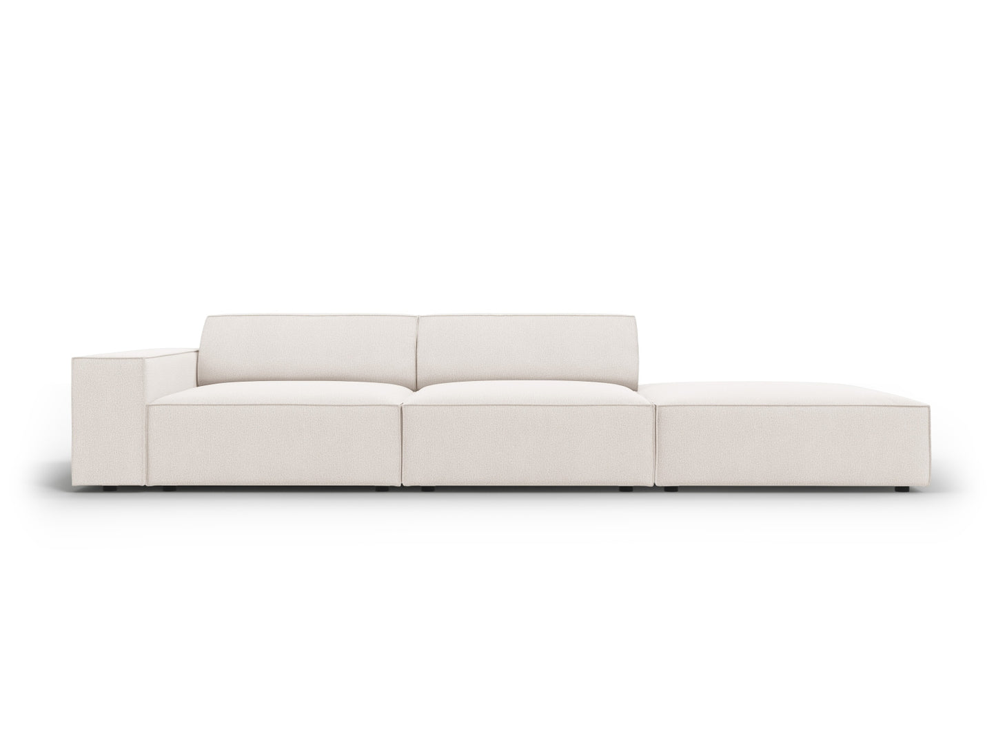 Jodie Modular Open Sofa, 3 Seats, 262x99 cm — Light Beige / Right