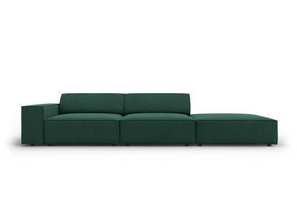 Jodie Modular Open Sofa, 3 Seats, 262x99 cm — Green / Right
