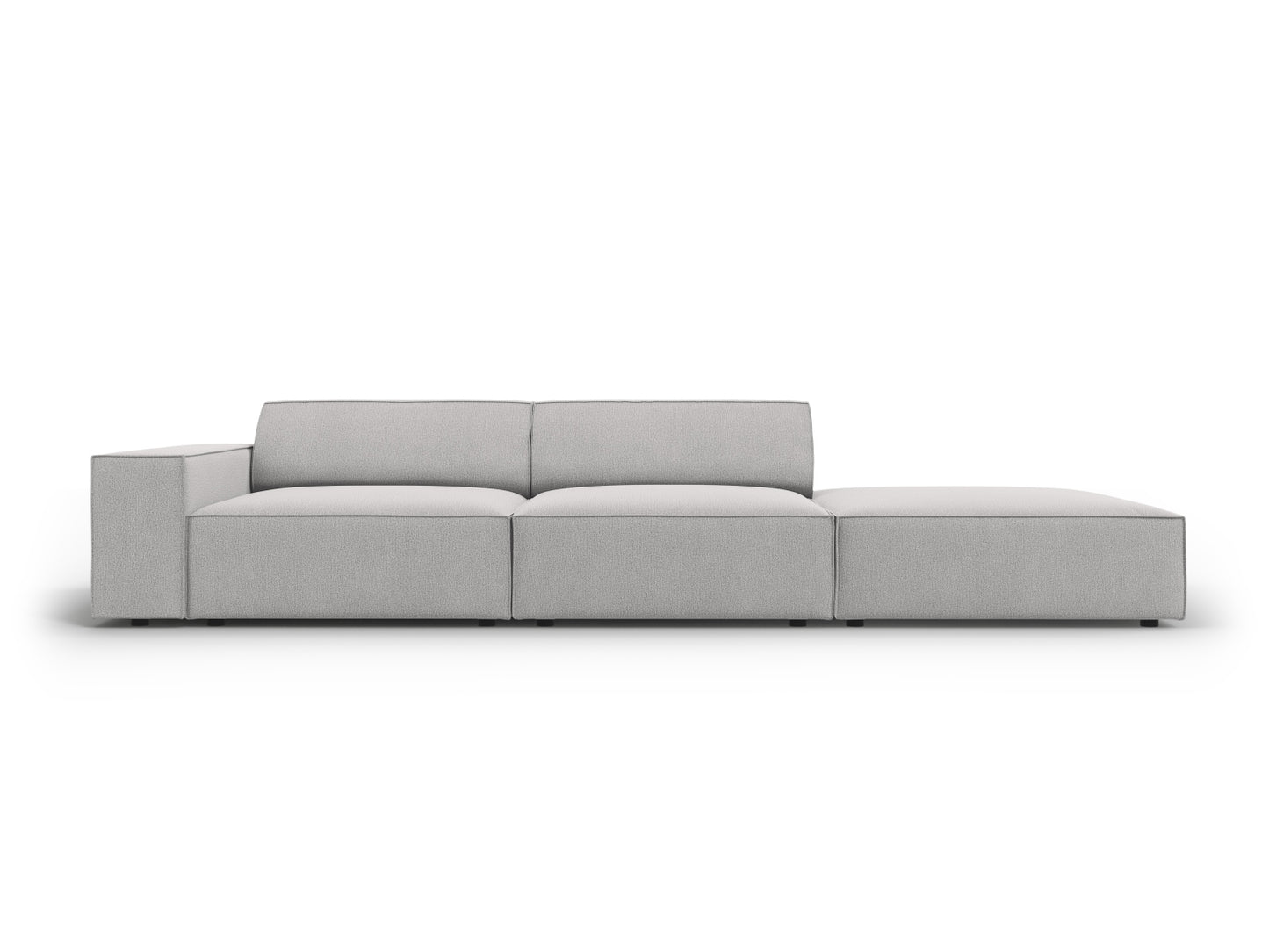 Jodie Modular Open Sofa, 3 Seats, 262x99 cm — Light Grey / Right