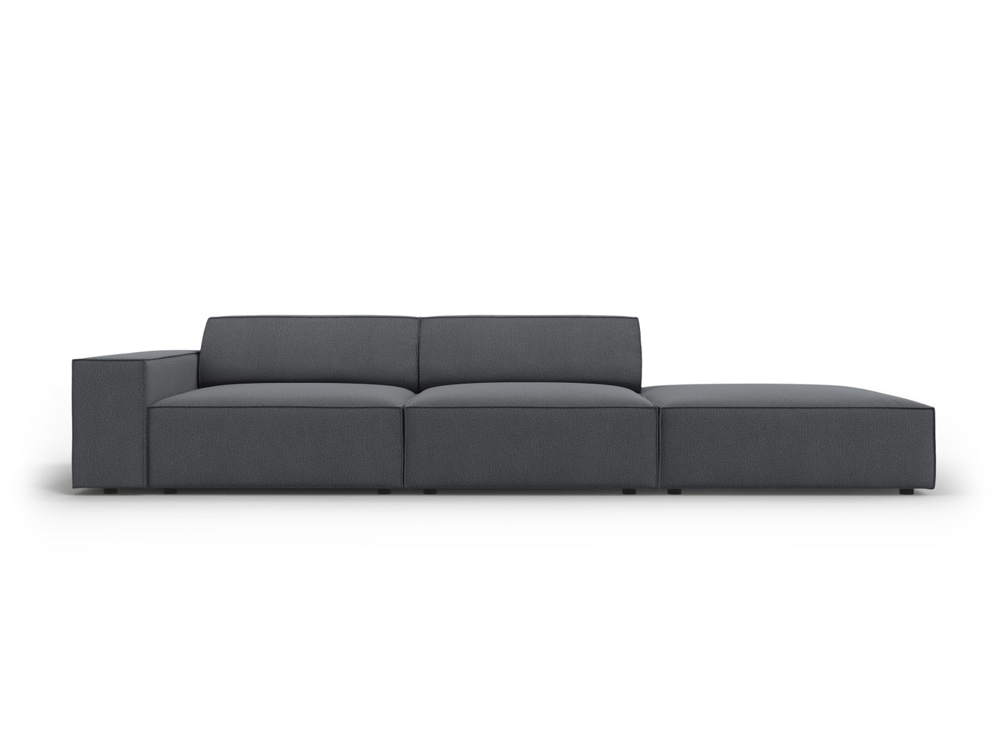 Jodie Modular Open Sofa, 3 Seats, 262x99 cm — Dark Grey / Right