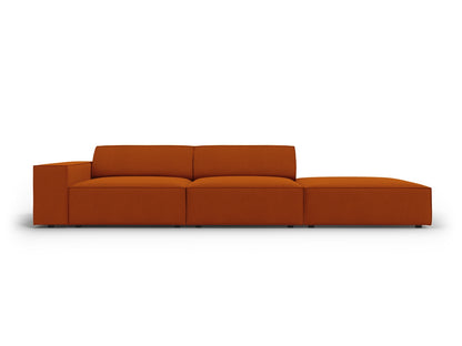 Jodie Modular Open Sofa, 3 Seats, 262x99 cm — Terracotta / Right