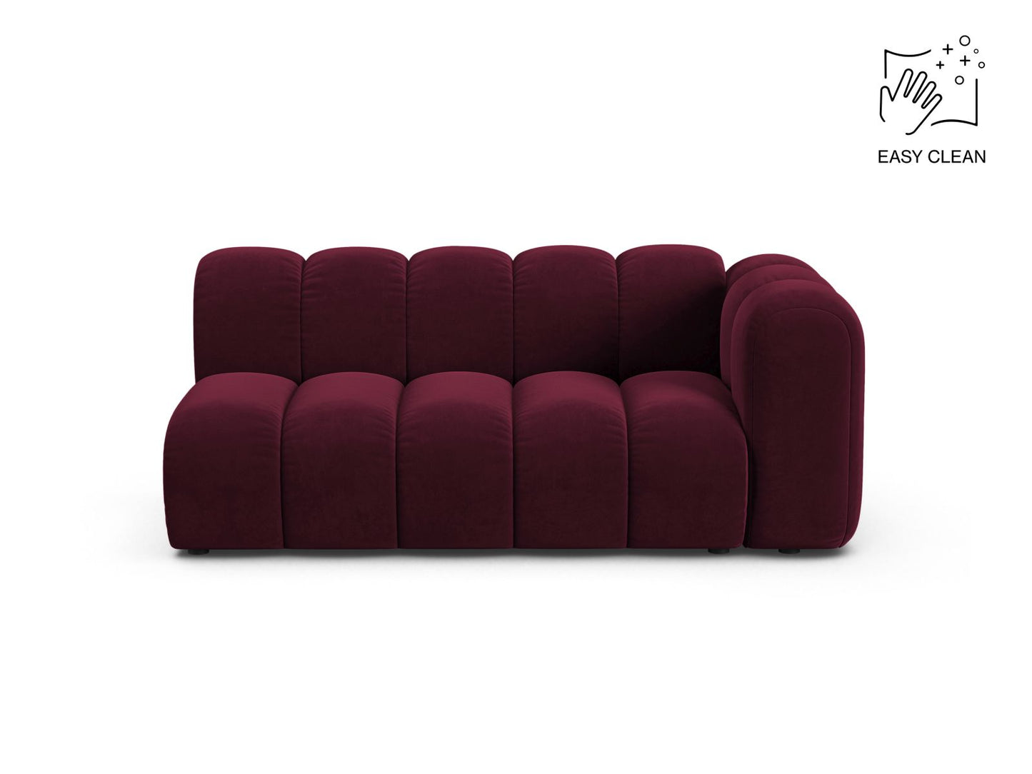 Lupine Modular Sofa, 3 Seats, 175x95 cm — Burgundy / Right