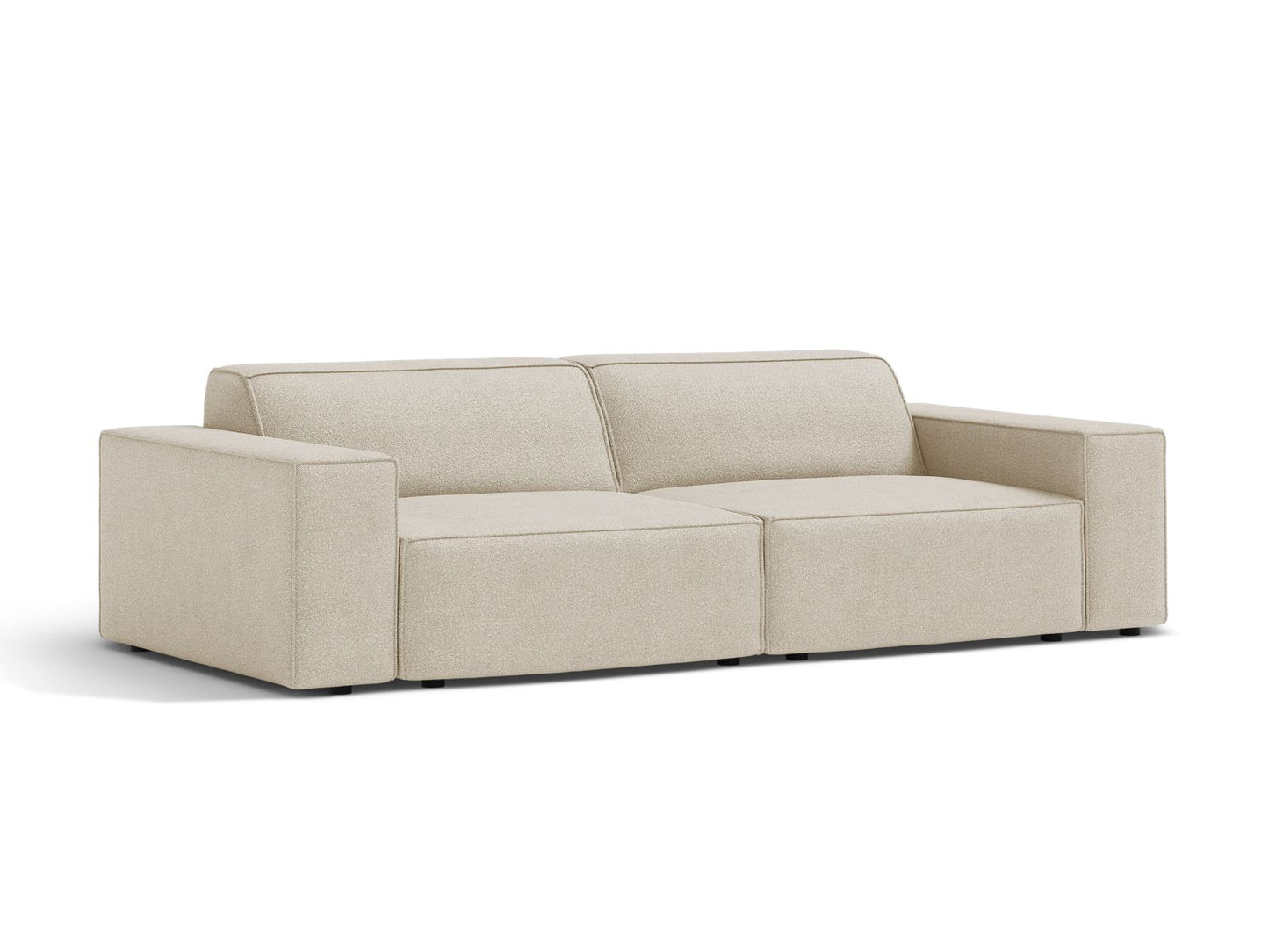 Sofa Bouclé Beige Jodie — Wohnbeispiel