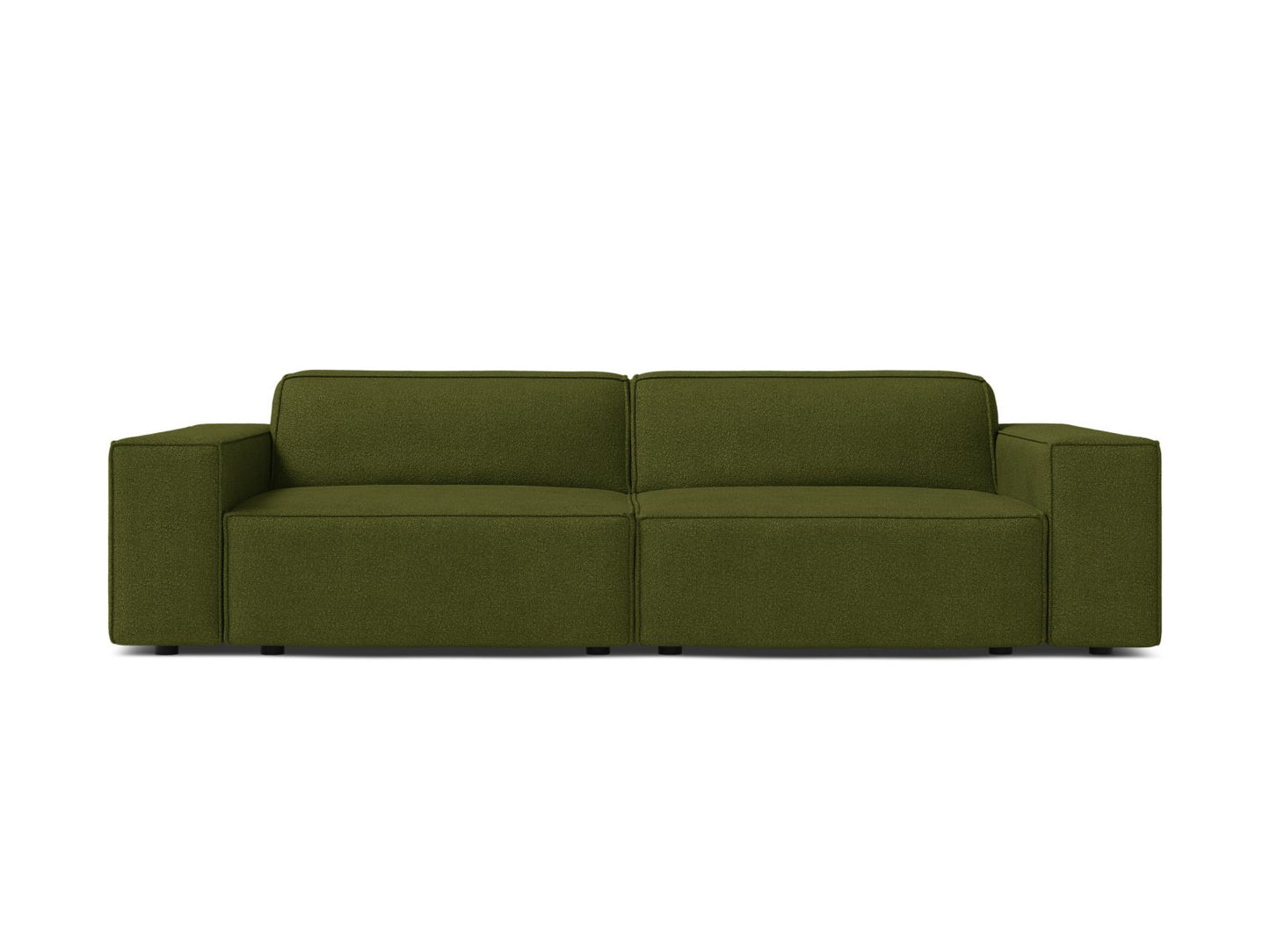 Sofa Bouclé Beige Jodie — Dark Olive Green
