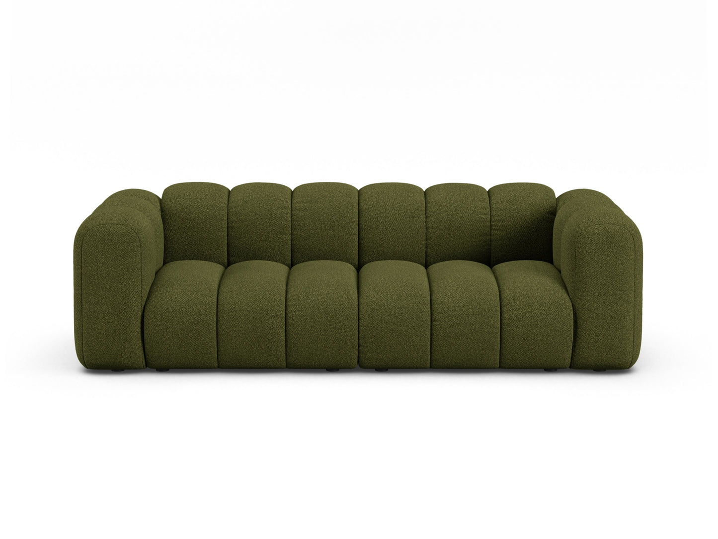 Sofa Bouclé Beige Lupine — Dark Olive Green