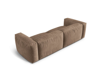 Sofa Samt Dunkelbeige Martina — Maße und Details