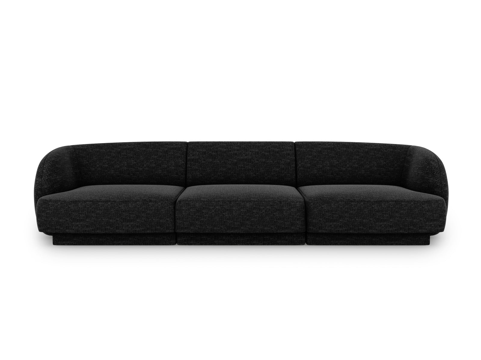 Miley Sofa, 3 Seats, 255x90 cm — Black