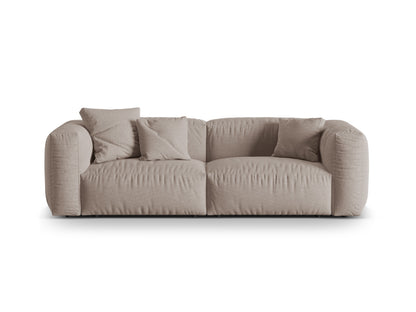 Sofa Strukturstoff Schwarz Martina — Dark Beige