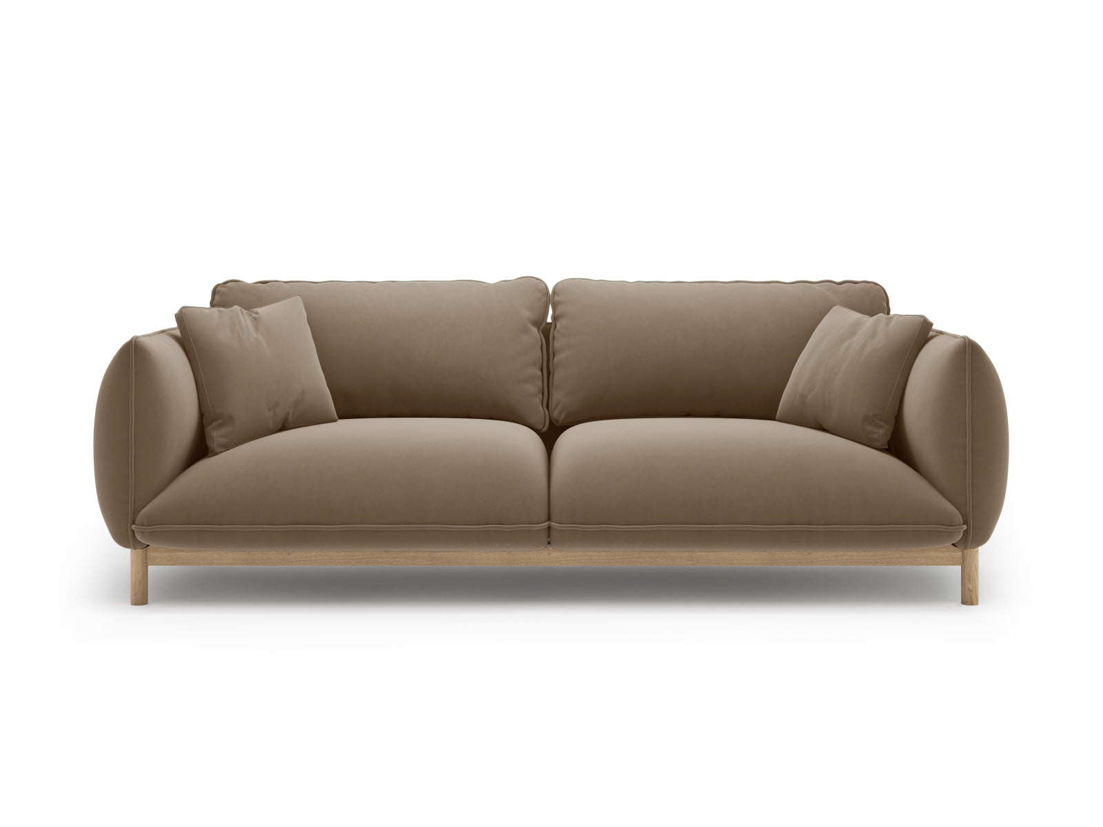 Ada Sofa, 3 Seats, 208x101 cm — Light Brown