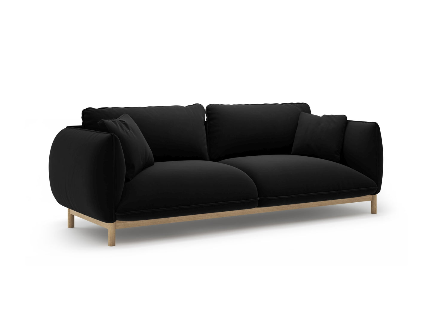 Sofa Samt Schwarz Ada — Detailansicht