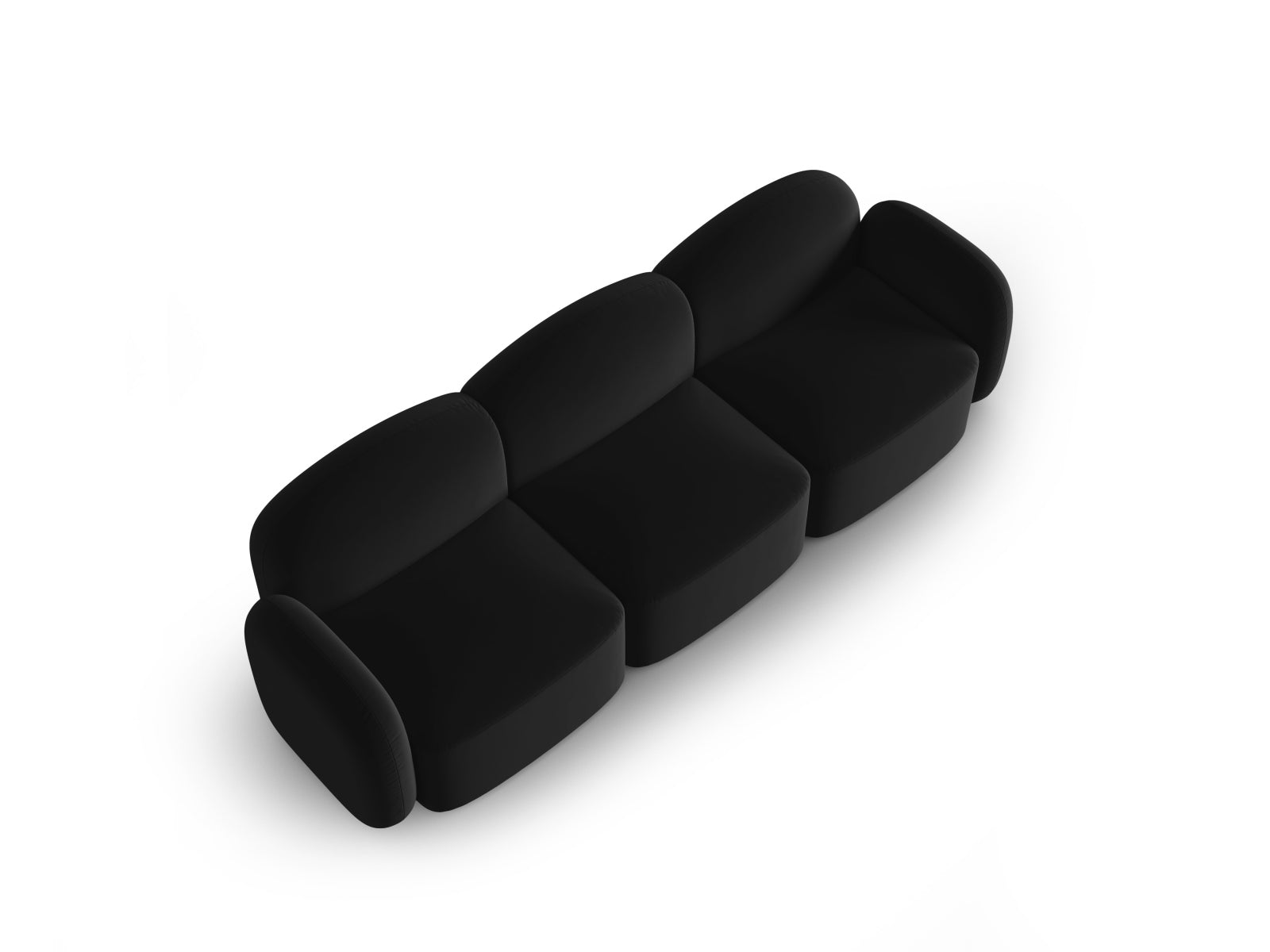 Sofa Samt Schwarz Blair — Maße und Details