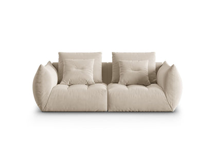 Sofa Samt Grau Bloom — Light Beige