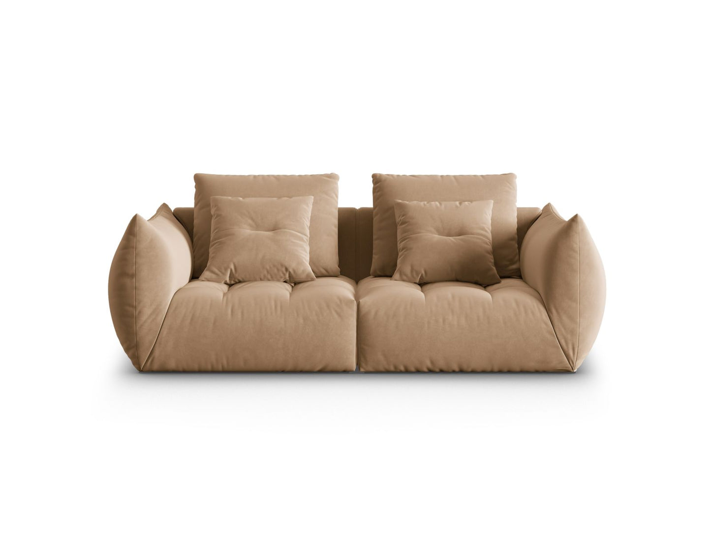 Sofa Samt Grau Bloom — Sand