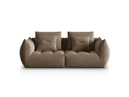 Sofa Samt Grau Bloom — Light Brown