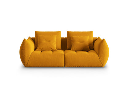 Sofa Samt Grau Bloom — Yellow