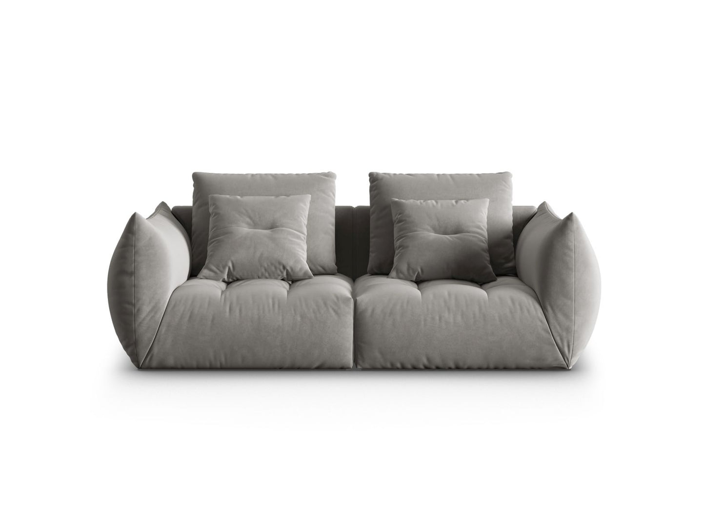 Sofa Samt Grau Bloom — Grey