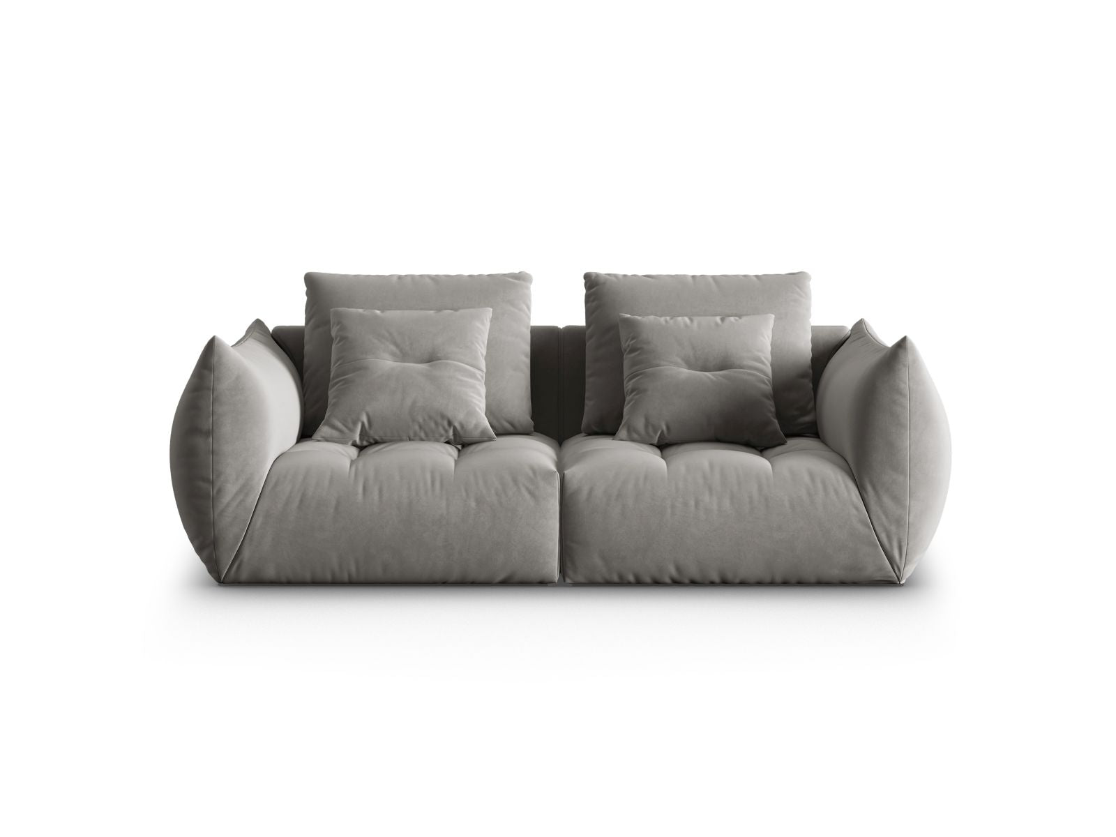 Sofa Samt Grau Bloom — Grey
