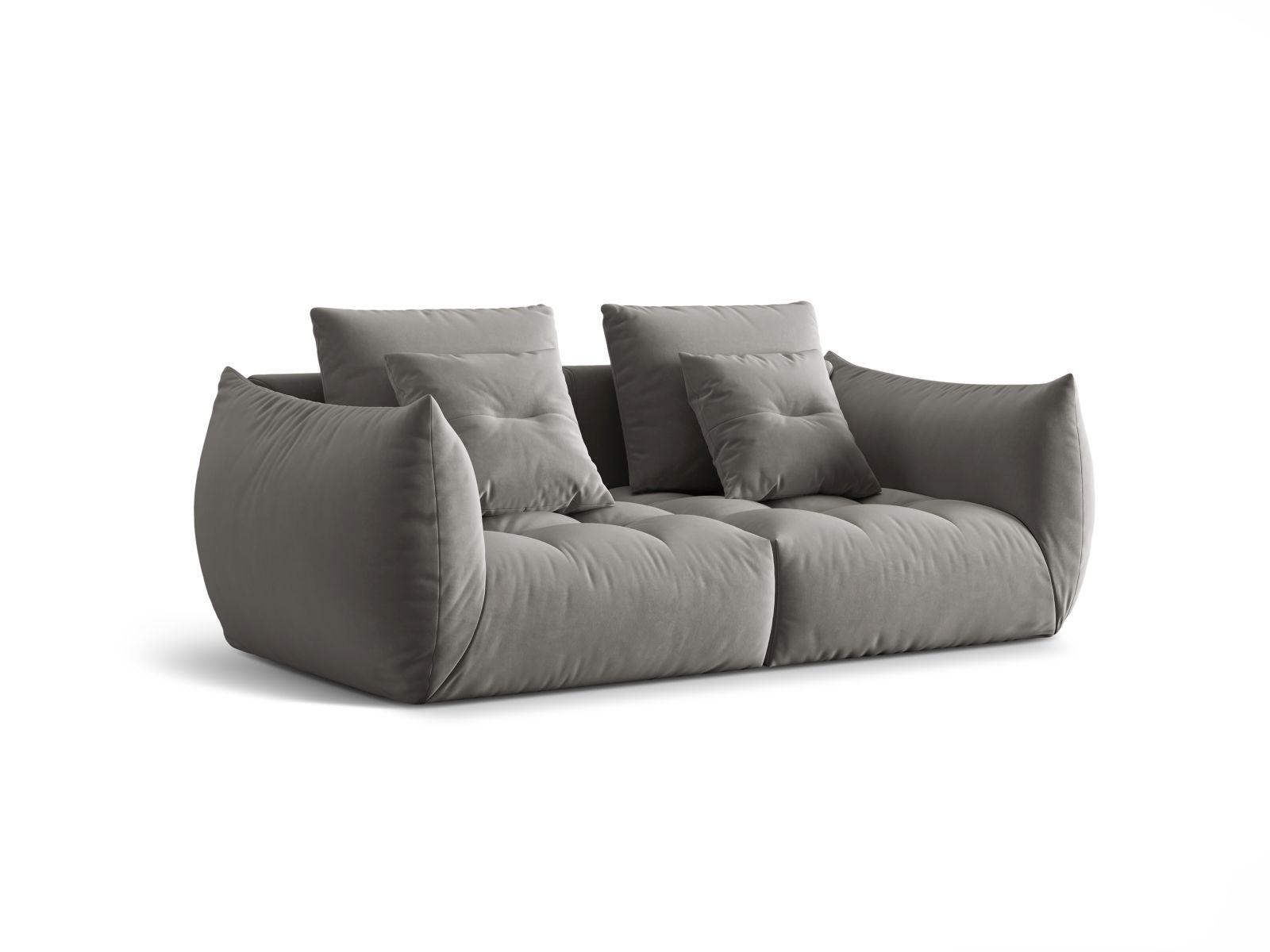 Sofa Samt Grau Bloom — Detailansicht