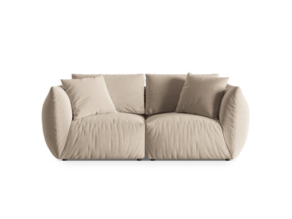 Sofa Samt Grau Chris — Light Beige