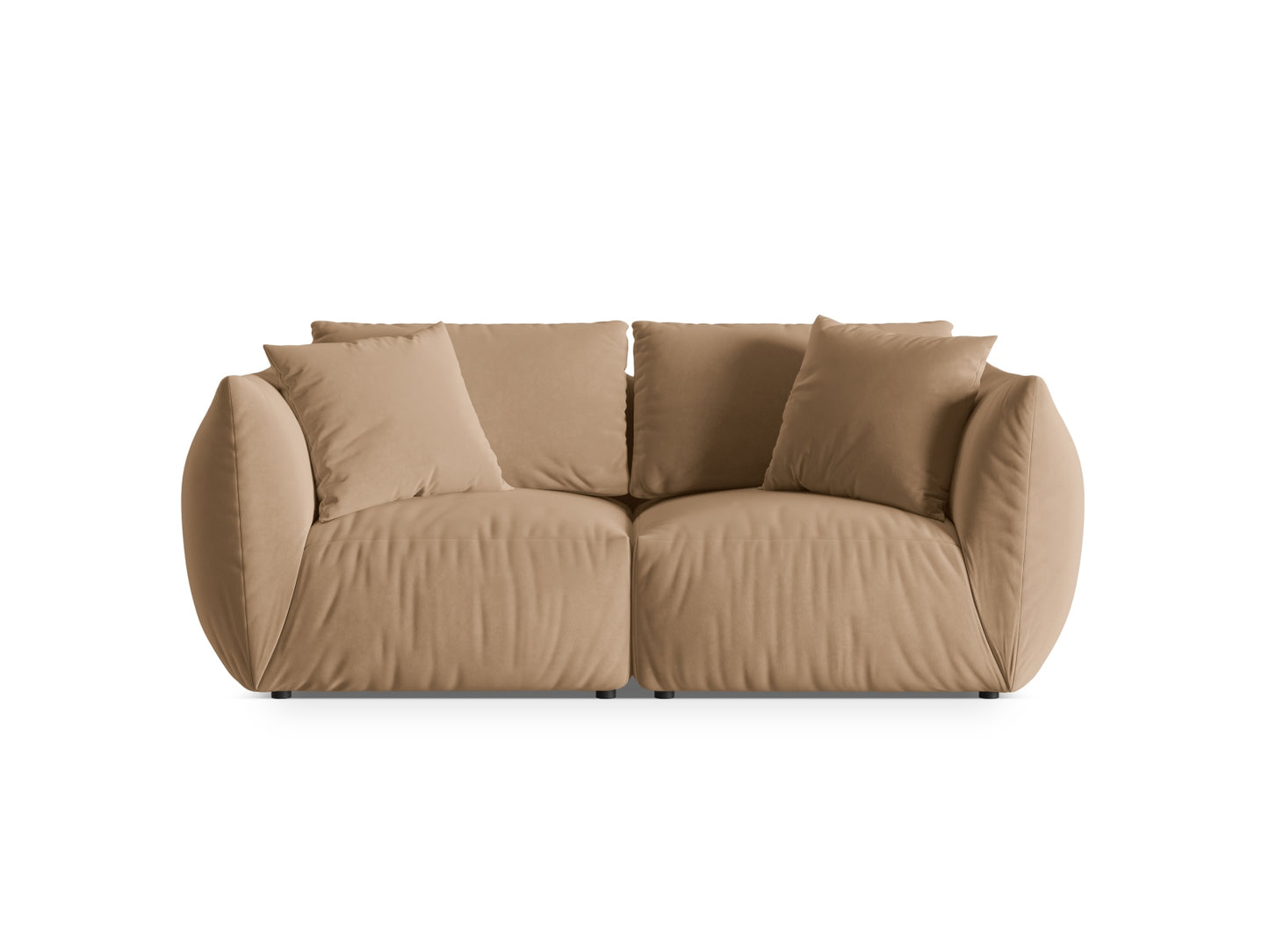 Sofa Samt Grau Chris — Sand