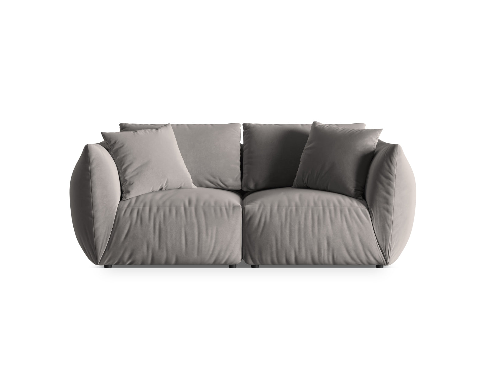 Sofa Samt Grau Chris — Grey