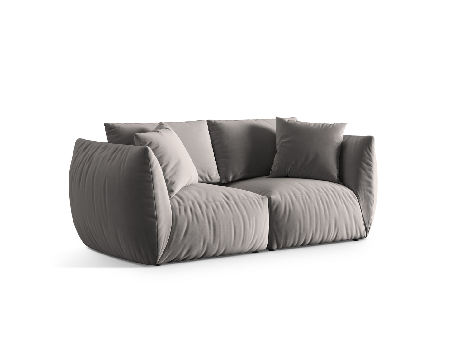 Sofa Samt Grau Chris — Detailansicht